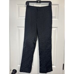 F/W 2002 Gucci by Tom Ford Black Kimono Print Silk Flare Pants Size 38